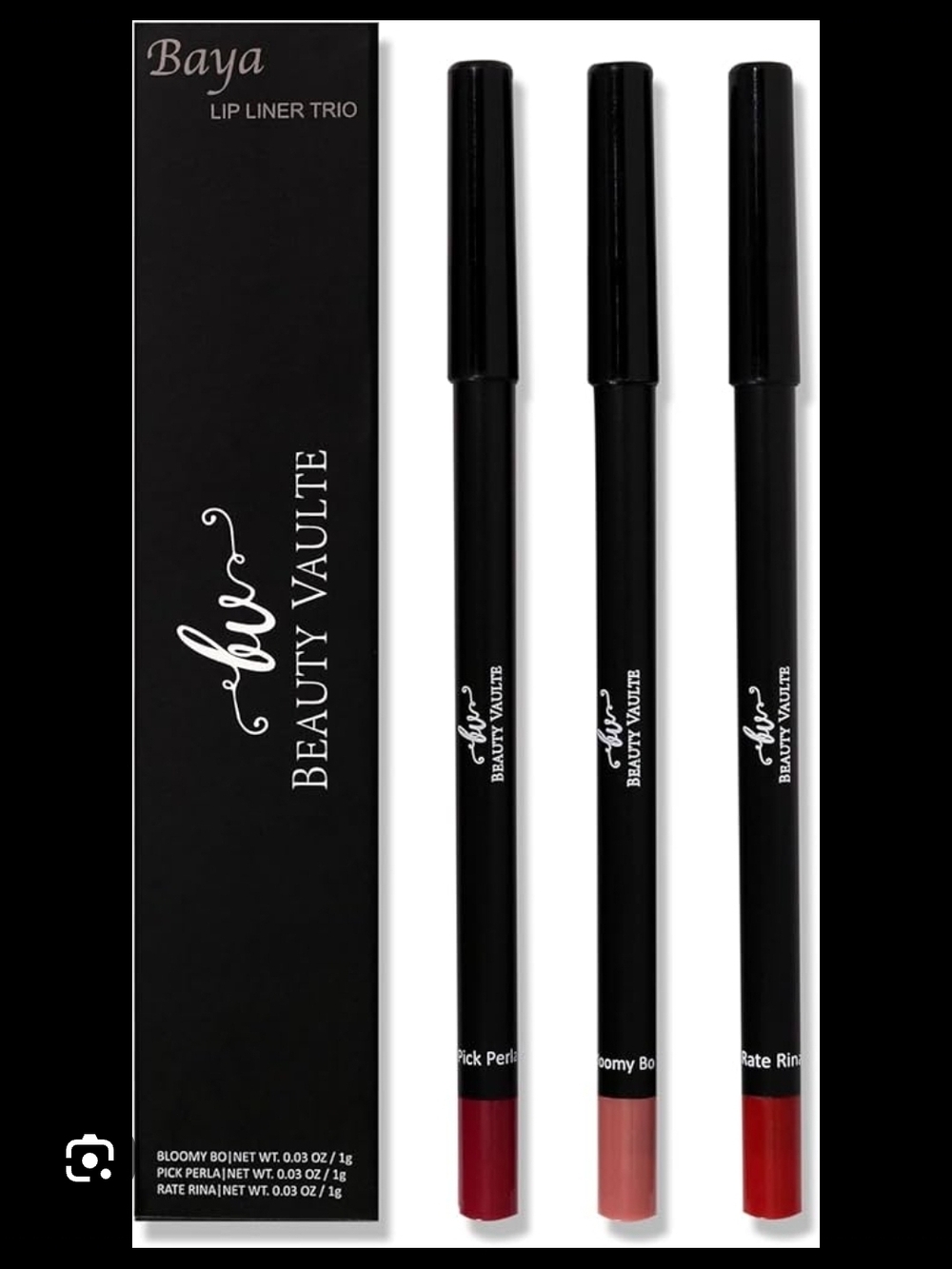 Lip Liner Trio — Red, Pink, Peach